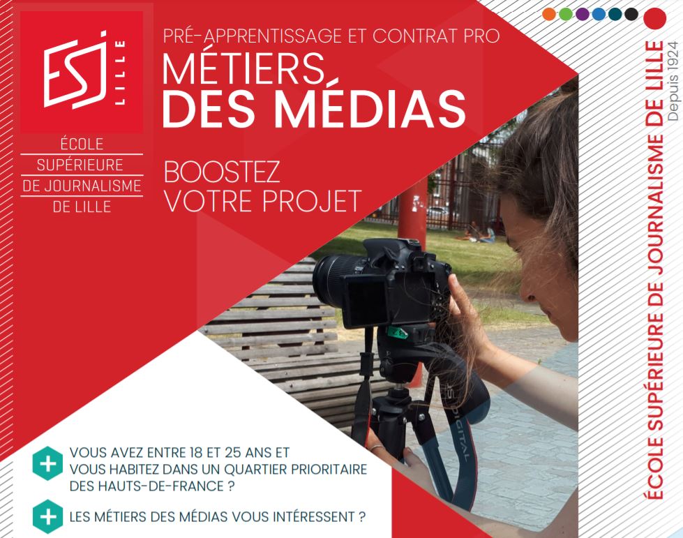 Pré-apprentissage et contrat pro « Métiers des médias et du numérique » à l’ESJ-Lille
